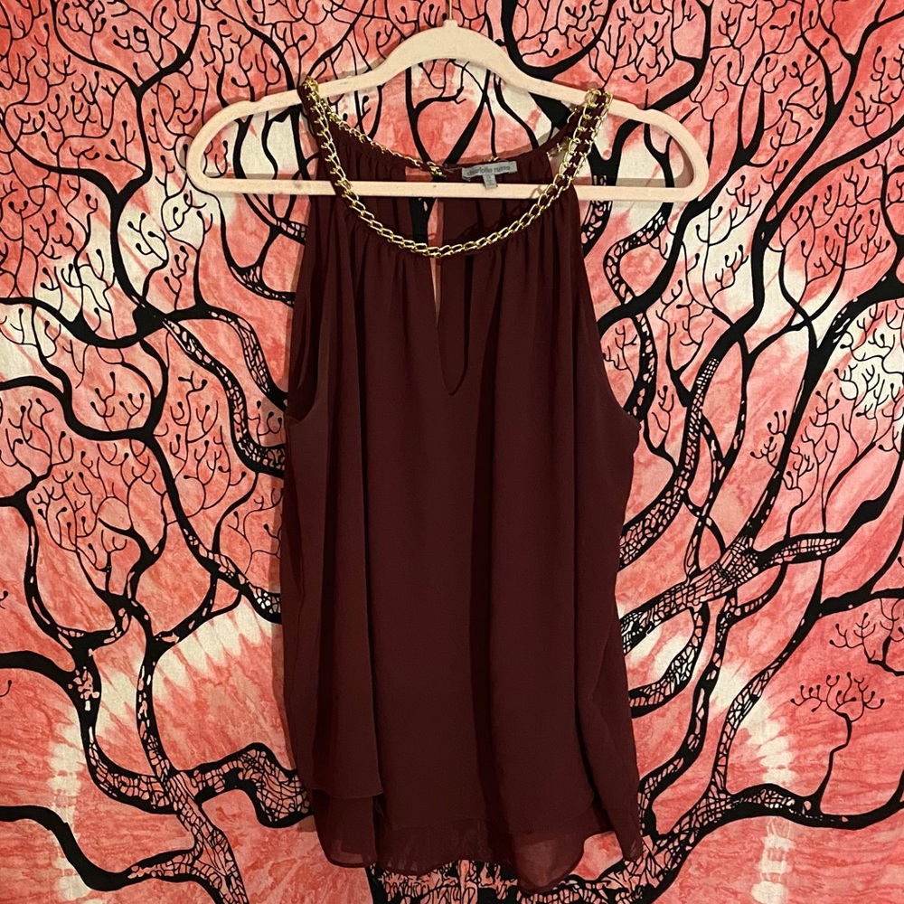 Chain Neck Halter Top